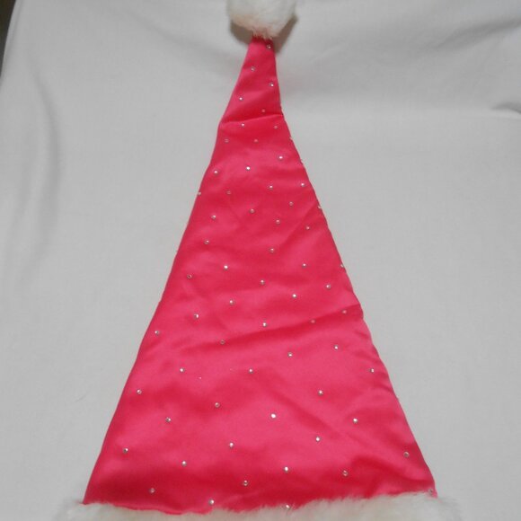 CUTE PINK VICTORIA'S SECRET SANTA HAT RHINESTONES ACCENTS LONG 23" π
NEW - Picture 2 of 9
